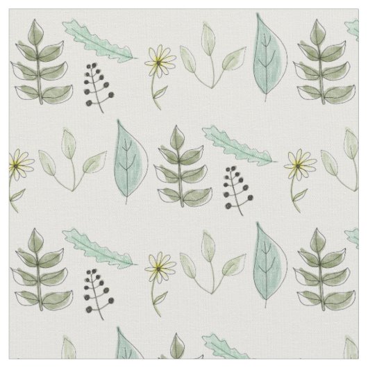 Tissu - Feuilles d'été (Fermer)
