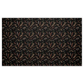 Tissu Feuilles et baies sur noir (Fat Quarter)