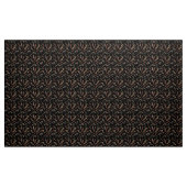 Tissu Feuilles et baies sur noir (Yard)