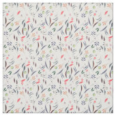 Tissu Feuilles Et Motifs Plumes (Échantillon)