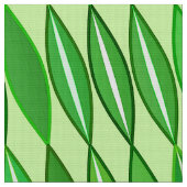 Tissu Feuilles modernes du milieu du siècle, chaux et ve (Fermer)