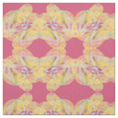 Tissu Feuilles roses (Échantillon)