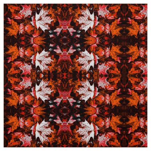 Tissu Feuilles rouges de l'automne (Échantillon)