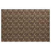 Tissu Feuilles - Sable sur Noir (Yard)