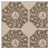 Tissu - Feuilles tissés avec initial (Fermer)