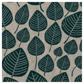 Tissu Feuilles - Vert mousse foncée (Fermer)
