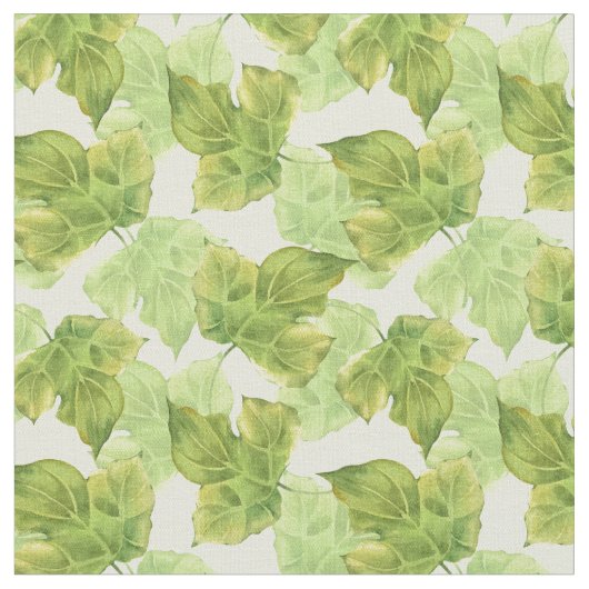 Tissu Feuilles verts 2 (Fermer)