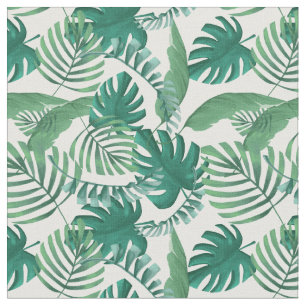Tissu feuillu tropical d'impression