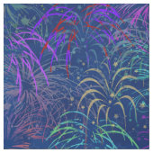 Tissu Feux 4 juillet Motif d'été coloré (Échantillon)