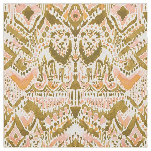Tissu FIDE INSIDE INSIDE Lion Tribal Gold Peach Aquarell (Échantillon)
