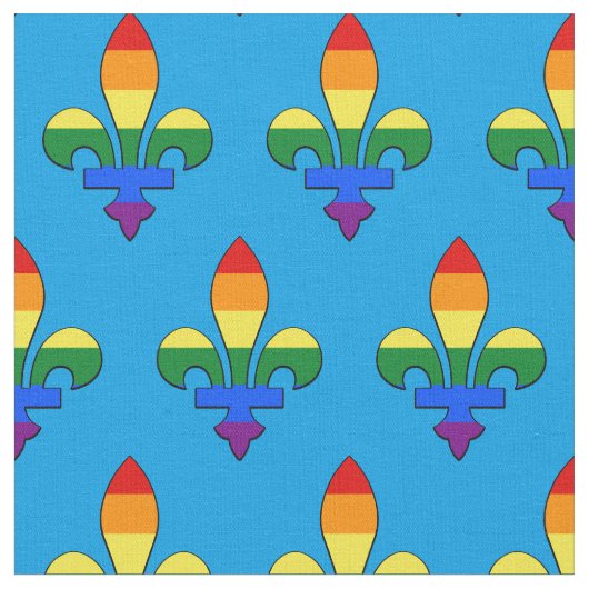 Tissu Fierté LGBT fleur de lis (Fermer)
