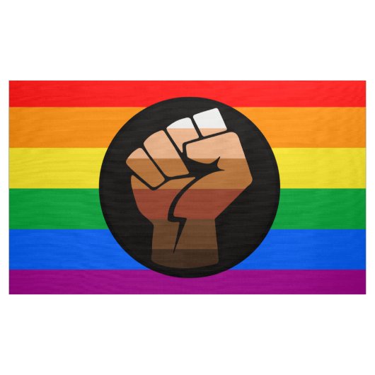 Tissu FIERTÉ LGBTQ (POC Fist Pride) (Yard)