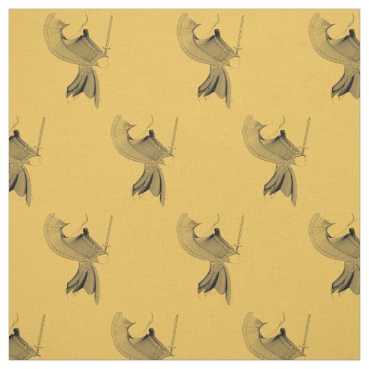 Tissu Figure Samurai numérique - Couleur arrière - plan (Échantillon)