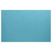 Tissu Filigree or et Motif Turquoise (Yard)