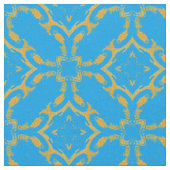 Tissu Filigree or et Motif Turquoise (Fermer)