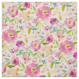 Tissu Fille Colorée Fleur Chic rose Motif Floral