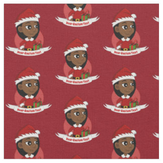 Tissu Fille de dessin animé afro-américaine pour Noël