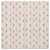 Tissu Fille moderne Rose Or Blush Giraffes rose (Échantillon)