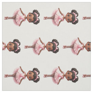 Tissu Fille noire Ballerina Rose Ballet