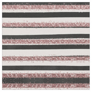 Tissu Fille Rose or rose noir Parties scintillant rayure