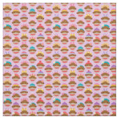 Tissu Fille Sock Monkeys Fabric, Rose (Échantillon)