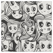Tissu Filles mignonnes de cheveux (Fermer)