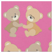 Tissu Filles mignonnes Nounours (Fermer)