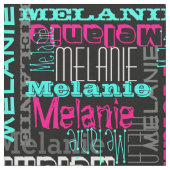 Tissu Filles modernes faites sur commande nommées (Fermer)