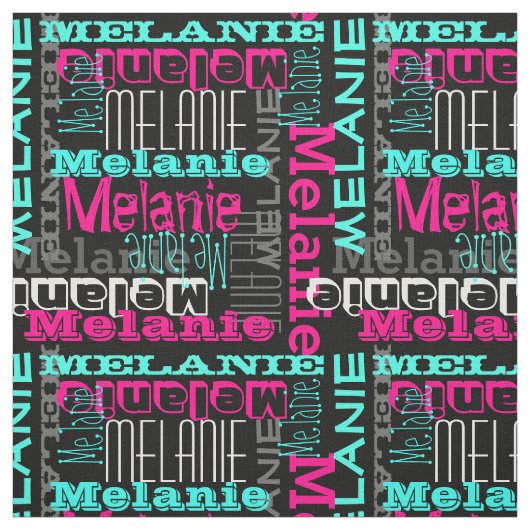 Tissu Filles modernes faites sur commande nommées (Échantillon)