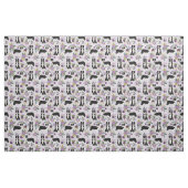 Tissu Fils pourpre de chien de Collie-Frontière (Fat Quarter)