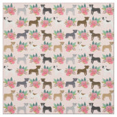 Tissu Fils roses de Pitbull Dogs (Échantillon)