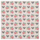 Tissu Fils roses de Schnauzer (Échantillon)