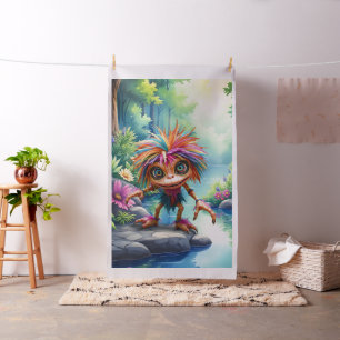 Tissu Fizzwiggle le lutin farceur de l'arc-en-ciel.