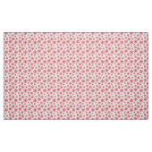 Tissu Flacon rouge sur blanc avec écailles de poisson mo (Fat Quarter)