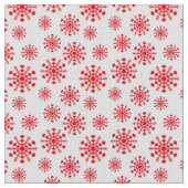 Tissu Flacon rouge sur blanc avec écailles de poisson mo (Fermer)