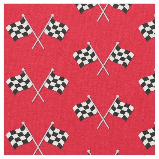 Tissu Flags Racing Coute Red (Fermer)