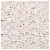 Tissu Flamant Dessiné à la Main | Couture et Patchwork T (Échantillon)