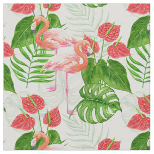Tissu Flamant rose