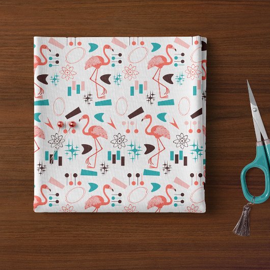 Tissu Flamant rose atomique