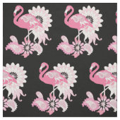 Tissu Flamant rose moderne noir rose Paisley (Échantillon)