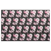 Tissu Flamant rose moderne noir rose Paisley (Fat Quarter)