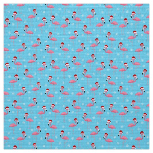 Tissu Flamant rose Noël (Échantillon)
