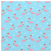 Tissu Flamant rose Noël (Détail)