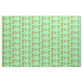 Tissu Flamant rose rose tropical Palmier vert Ananas (Fat Quarter)