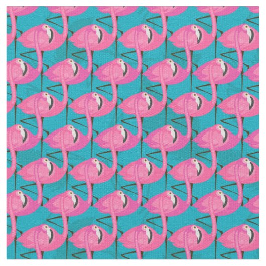 Tissu Flamants roses au néon (Fermer)