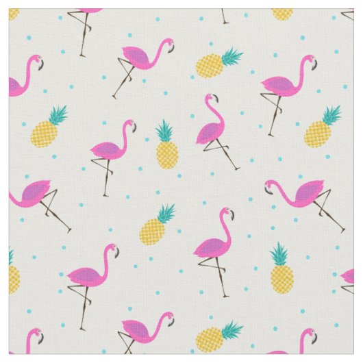 Tissu Flamants roses au néon (Fermer)