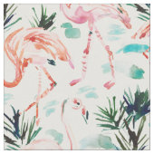 Tissu Flamants roses de rose d'aquarelle d'AWKWARRRD (Fermer)