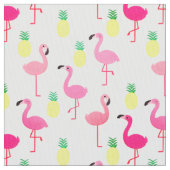 Tissu Flamants roses et ananas ! Structure Premium sans (fermé)