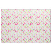 Tissu Flamants roses et ananas ! Structure Premium sans (Fat Quarter)