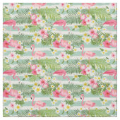 Tissu Flamants roses Et Grèves (Échantillon)